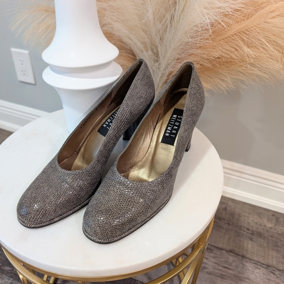 Stuart Weitzman Chunky Heel Pumps with Rounded Toe. Sz. 8 C1-1007 - Picture 2 of 7